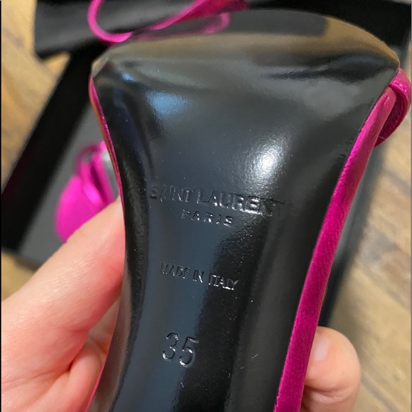 NWT Saint Laurent Lexi Fushia sandals - Picture 8 of 15